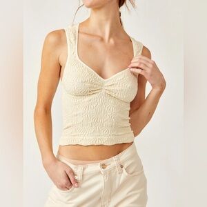 Free People Love Letter Sweetheart Cami in Ivory